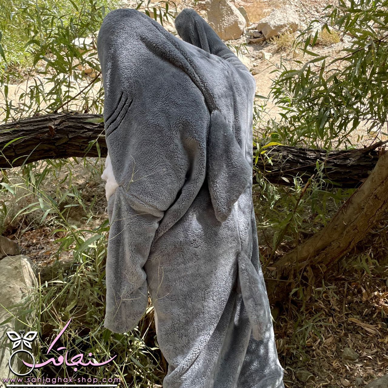پتو کوسه ای طوسی(زنانه و مردانه)