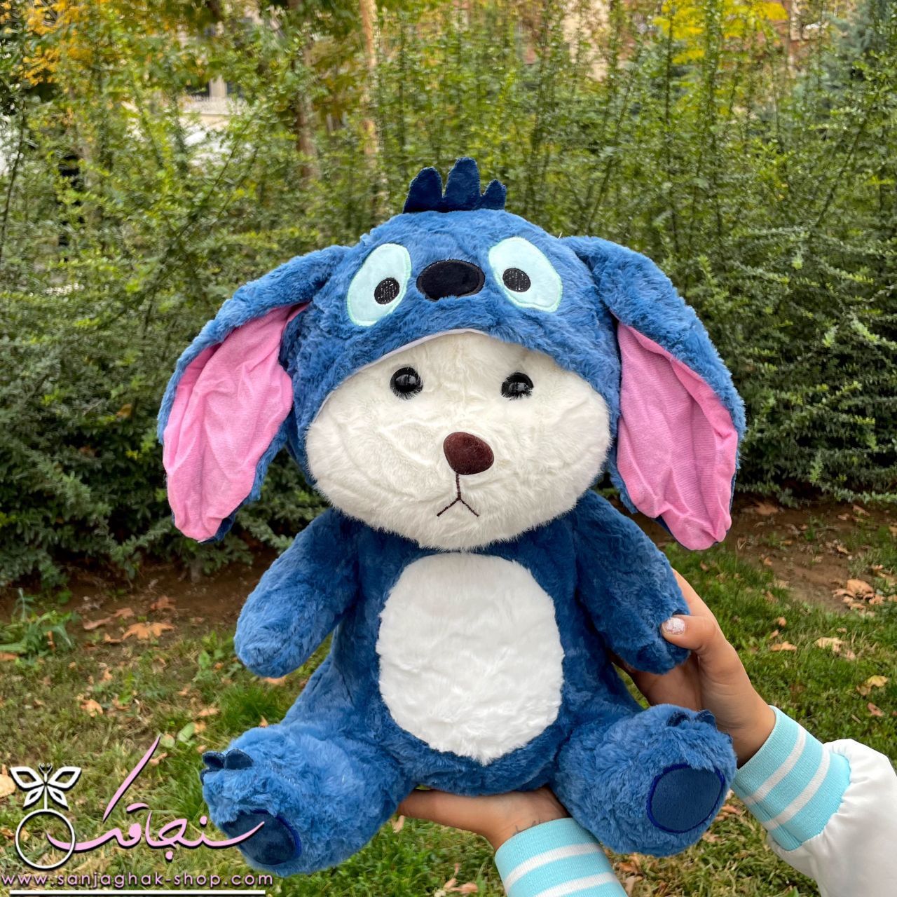 عروسک خرس لباس استيچ و لوتسو