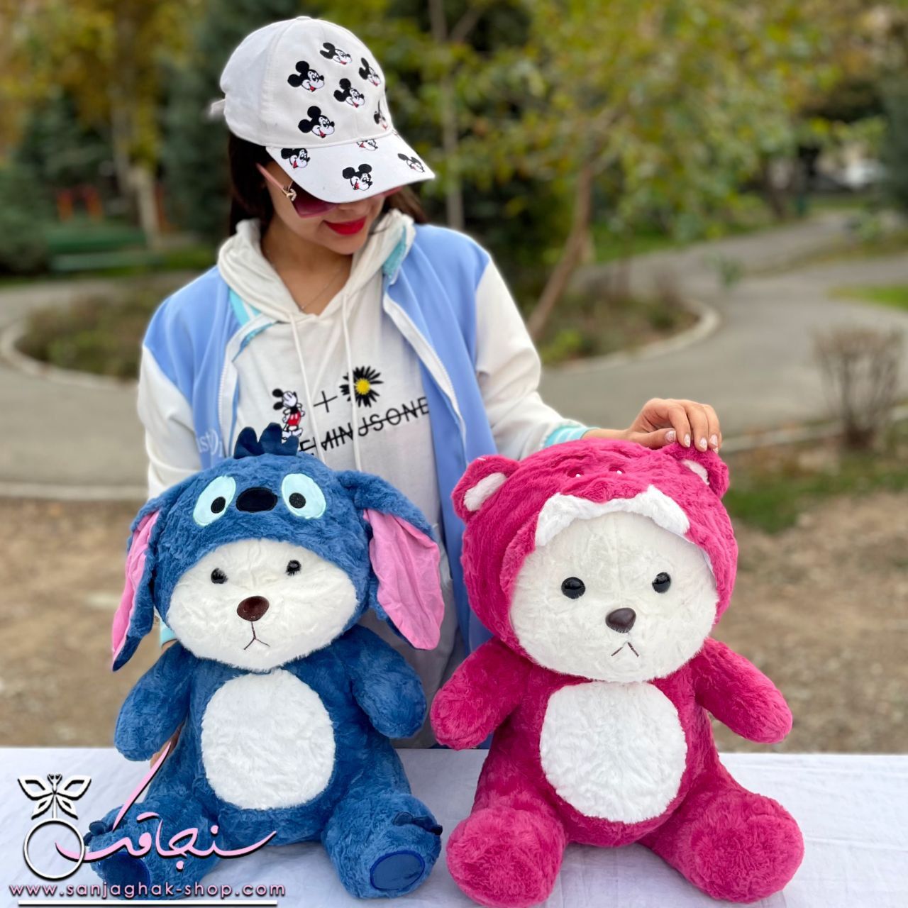 عروسک خرس لباس استيچ و لوتسو