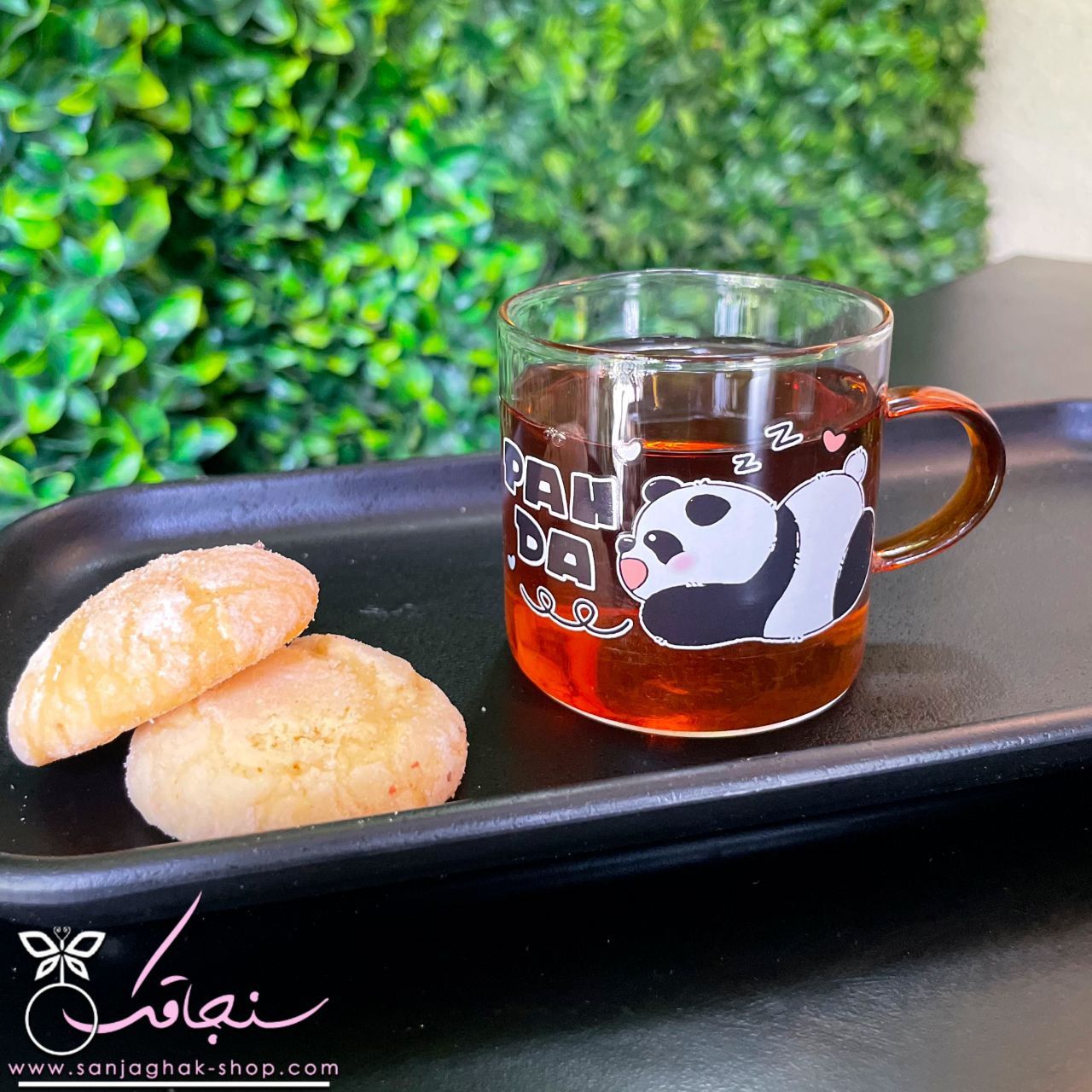 شات خوری پاندا دسته قهوه‌ای