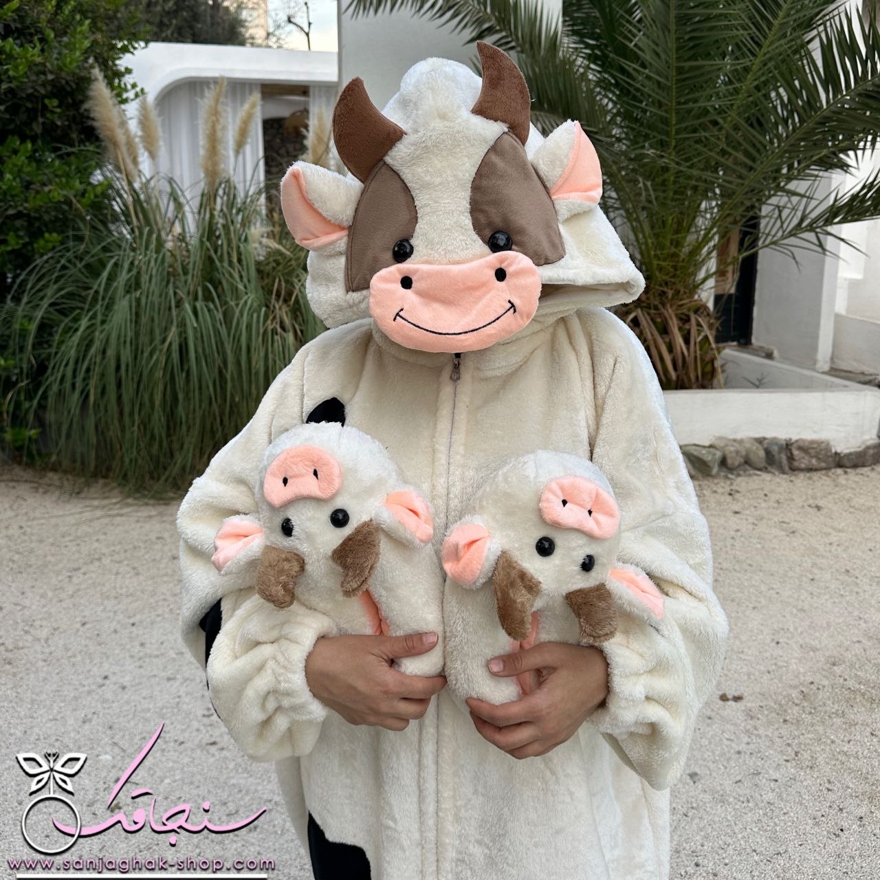 سرهمی و پاپوش طرح گاو سفید