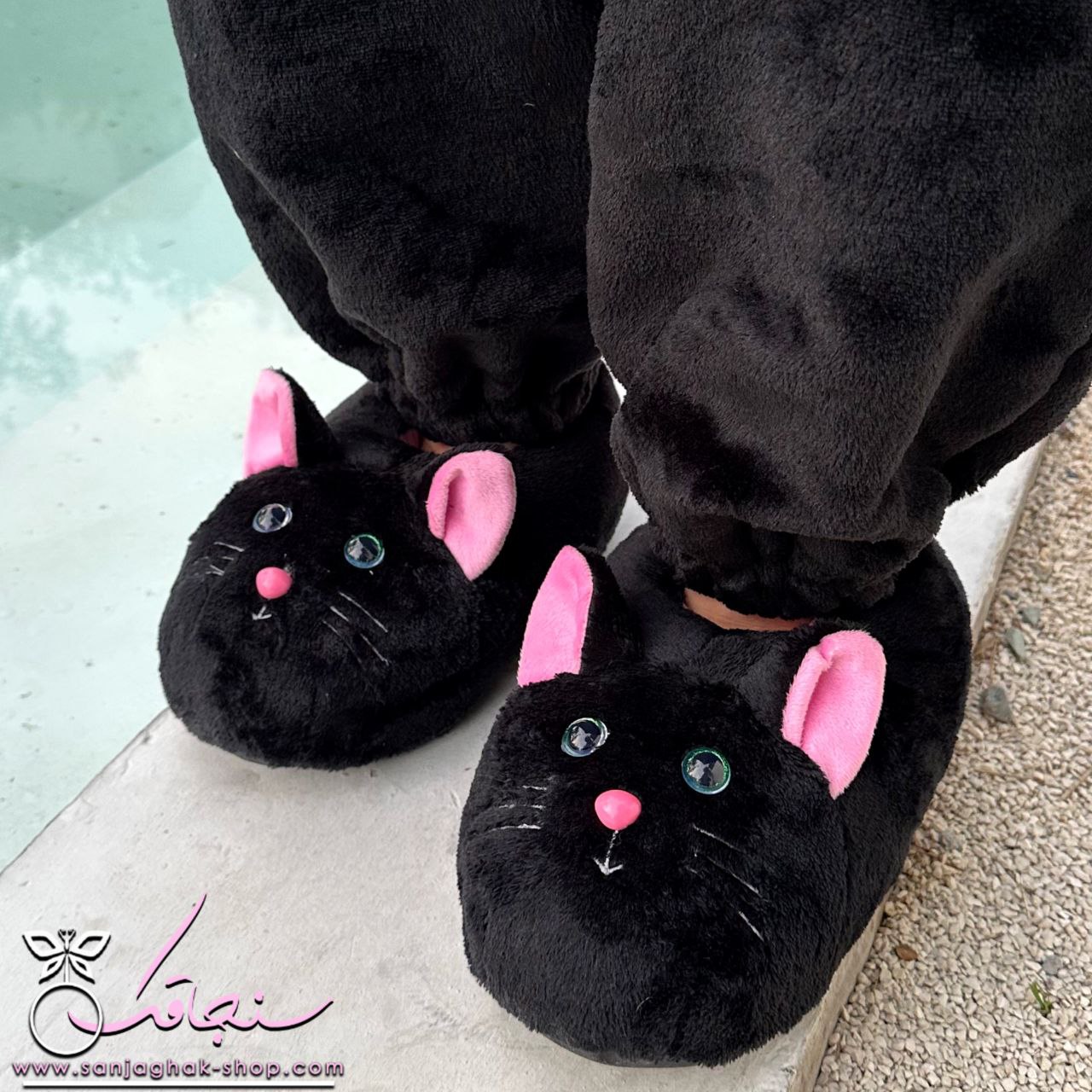 اسليپر(پاپوش)گربه اشرافی مشكی