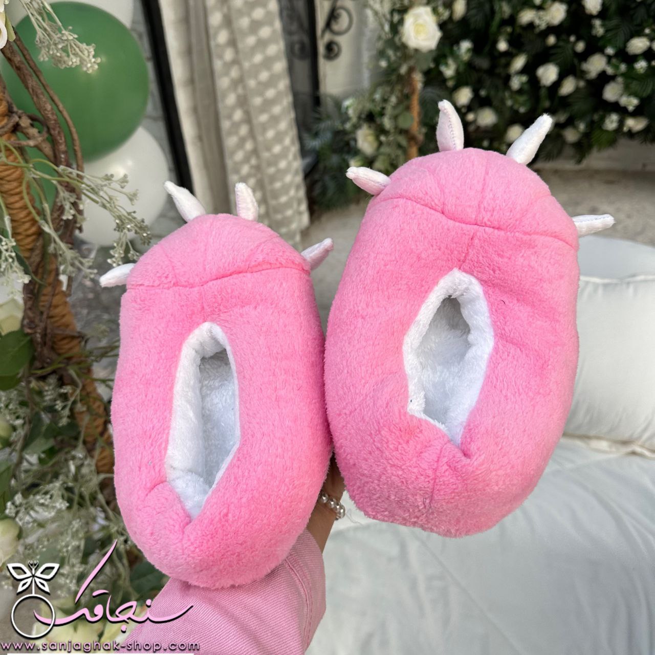 سرهمی و پاپوش پلنگ صورتی