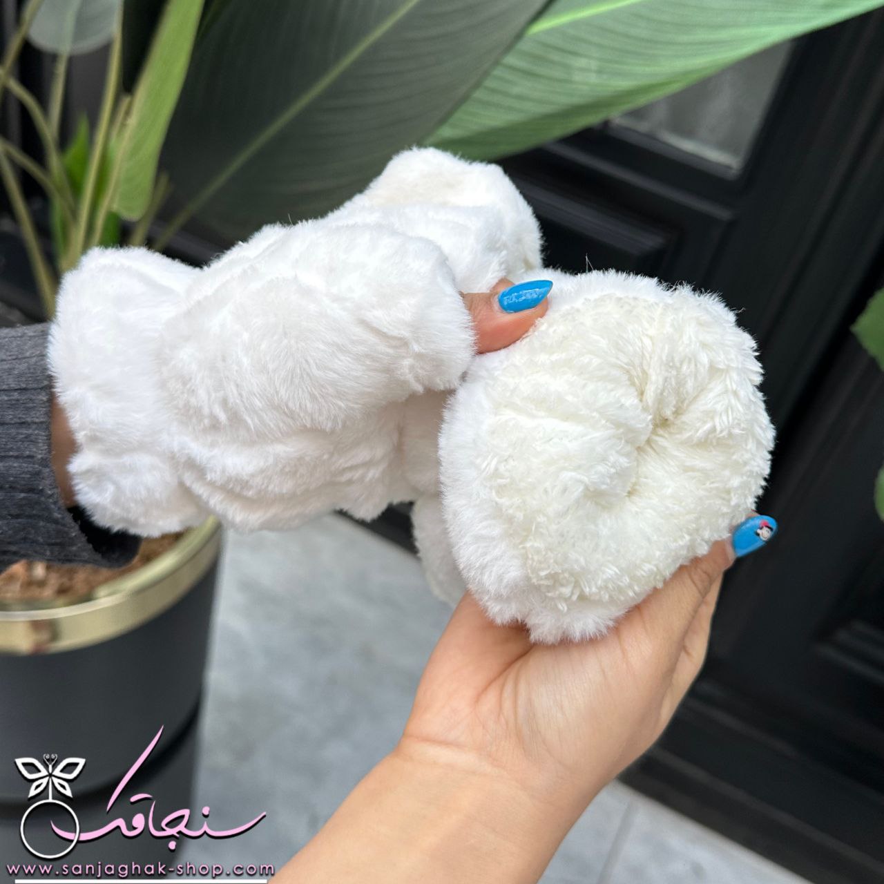 دستكش پنجه گربه رنگ سفید