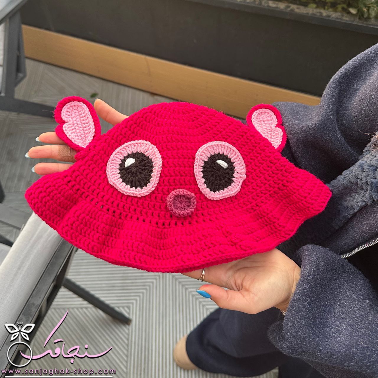 كلاه بافت استيچ و آنجل