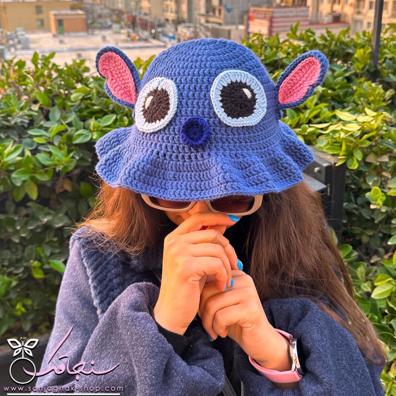 كلاه بافت استيچ و آنجل