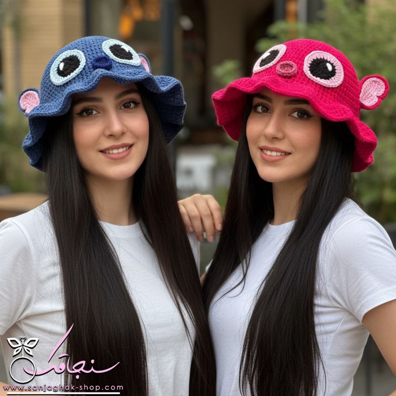 كلاه بافت استيچ و آنجل