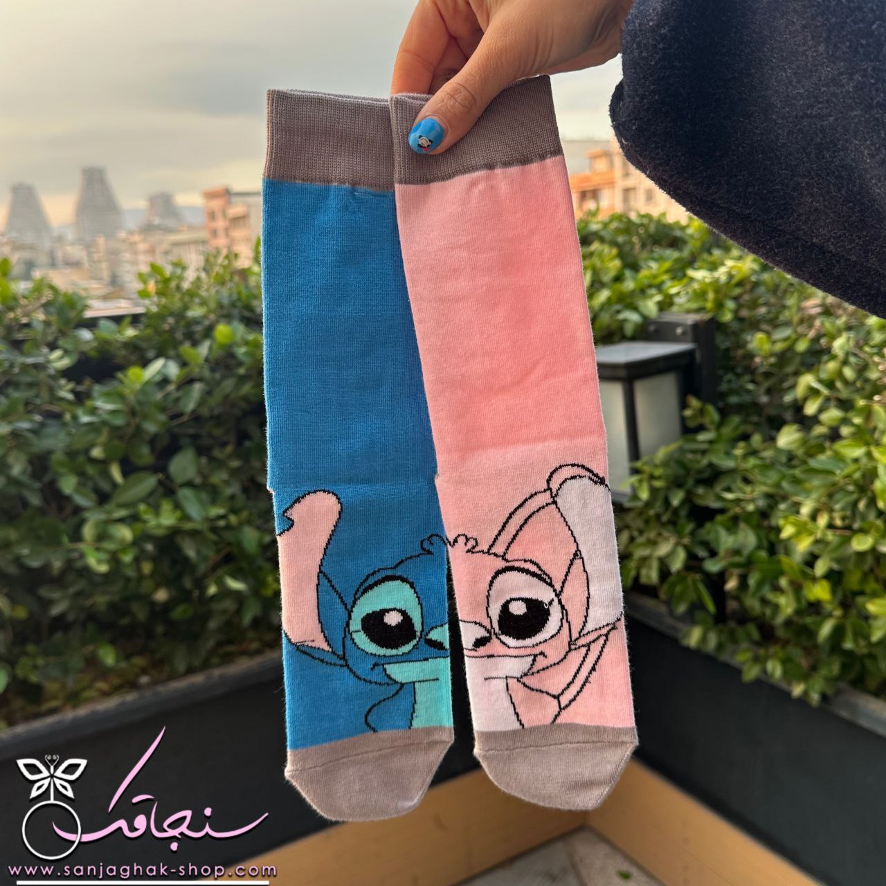 جوراب تابه تا استيچ وآنجل ساق بلند