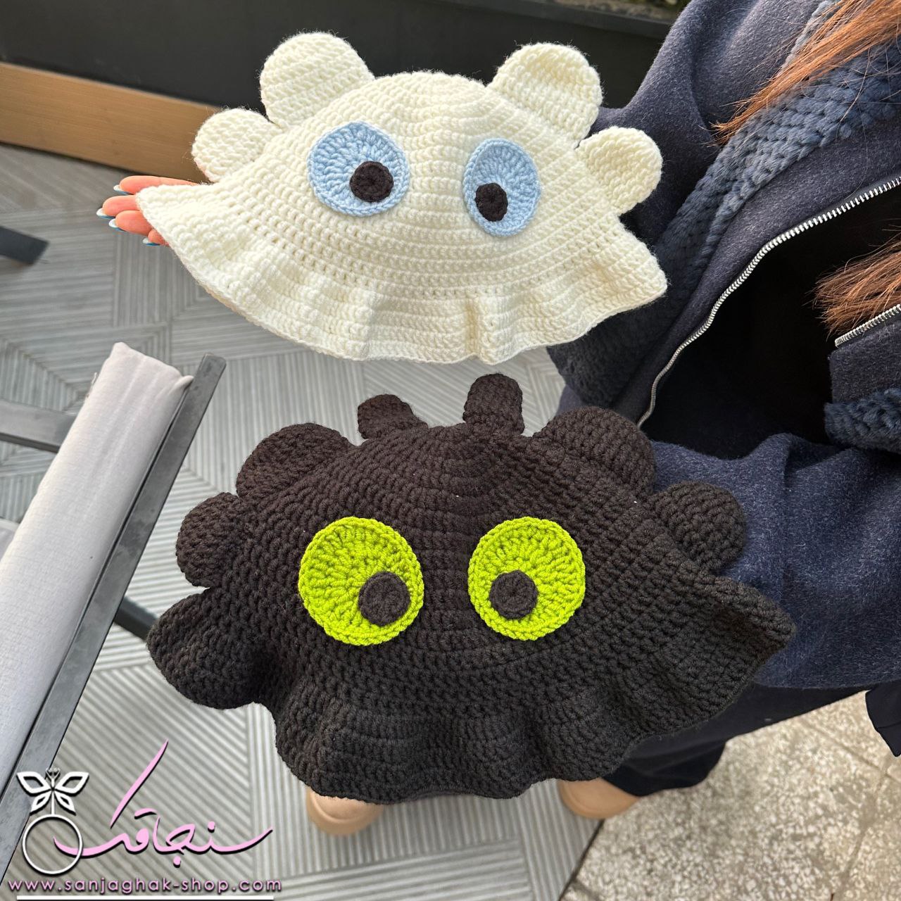 كلاه بافت خشم شب و روز(بی دندون)