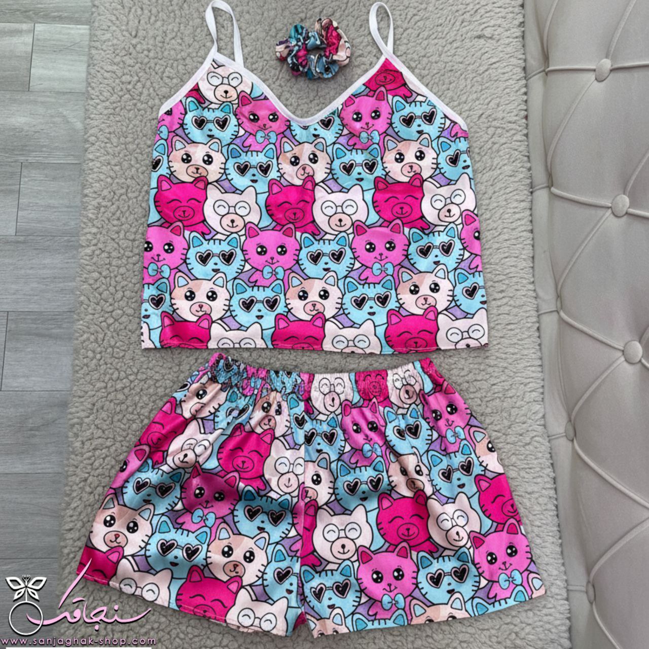 تاپ شلوارک گربه های رنگی🐈‍⬛