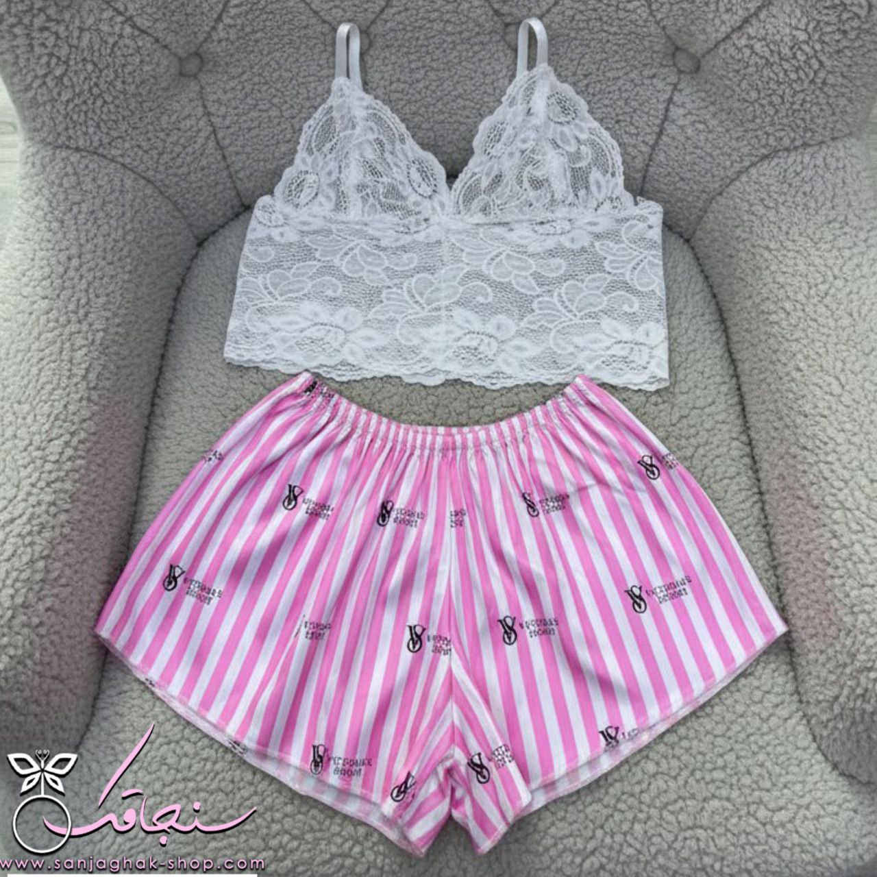 تاپ گيپور سفيد و شلوارک ويكتورياسكرت