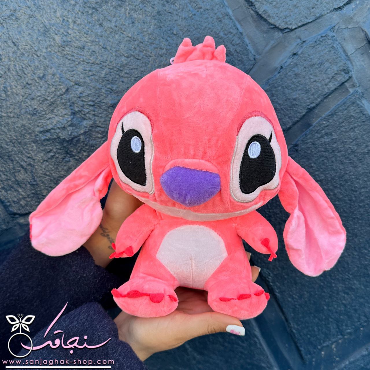 عروسک استيچ صورتی(آنجل) ۲۵ سانتی