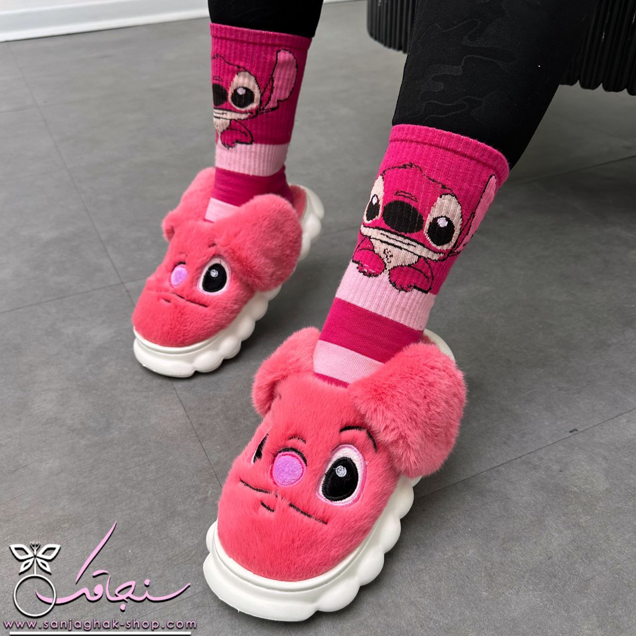 اسليپر كفشی آنجل(استيچ صورتی)