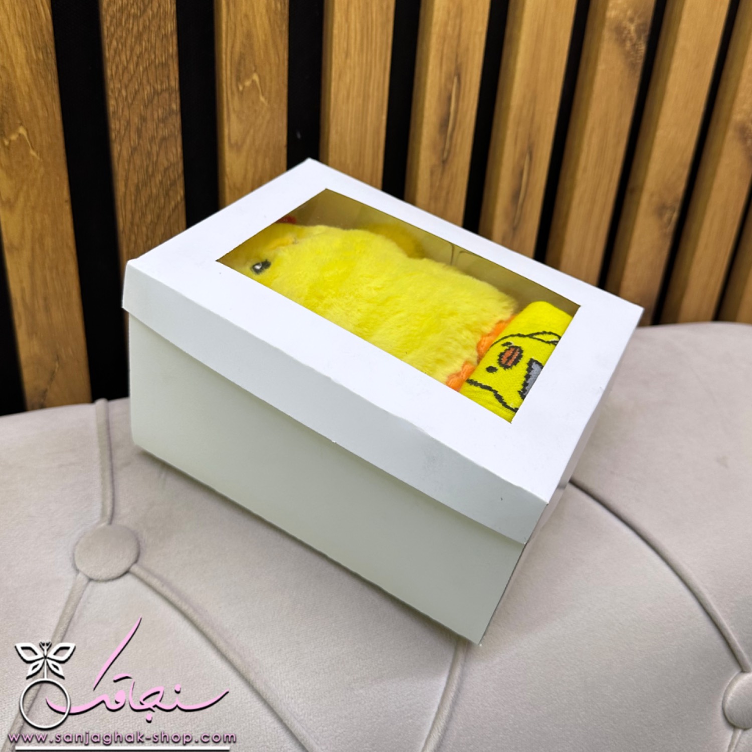 پكيج پينترستی جوراب و عروسک جوجه چاقوكش(به همراه جعبه)